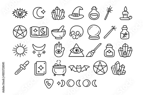 Mystical and Witchy Icon Set