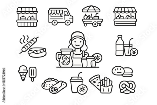 Street Food Icons Collection