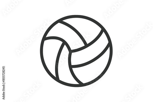 Volleyball outline on a gradient gray background
