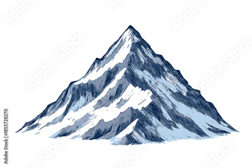 Majestic snow-capped mountain peak