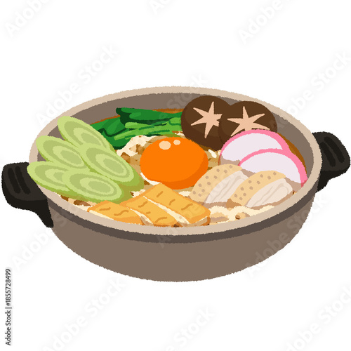 鍋焼きうどんのイラスト