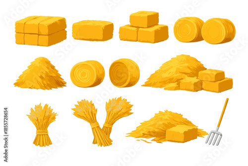 Golden Hay and Wheat Elements