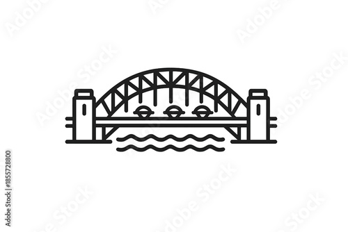 Iconic Bridge Silhouette Over Water