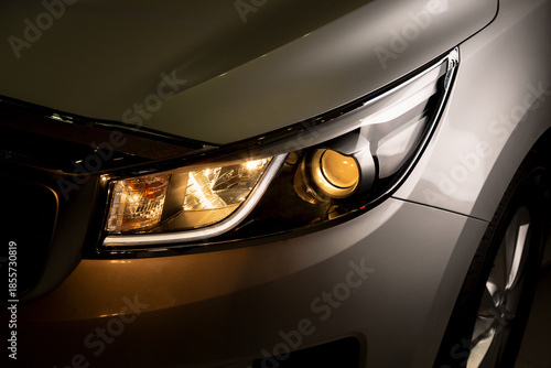 headlight of a car