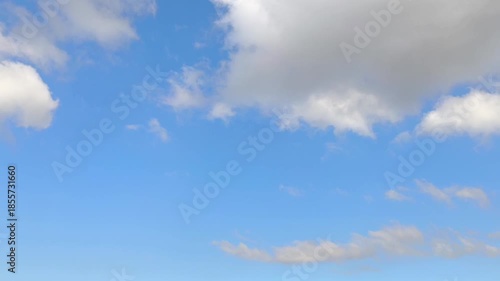 Clouds balls in the sky in the morning