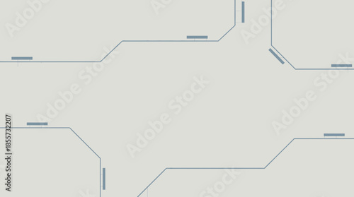 Futuristic circuit board design with sleek lines and connections