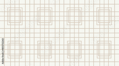 Modern geometric pattern with intersecting lines and squares