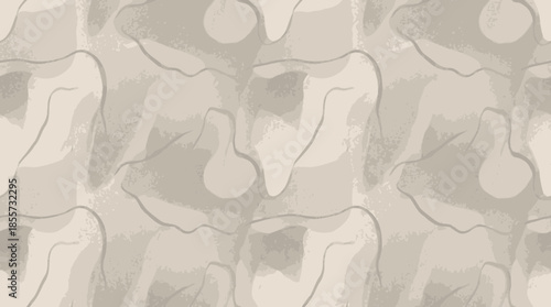 Elegant abstract beige pattern with smooth shapes and organic lines