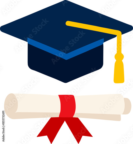 졸업 축하 벡터 아이콘 세트