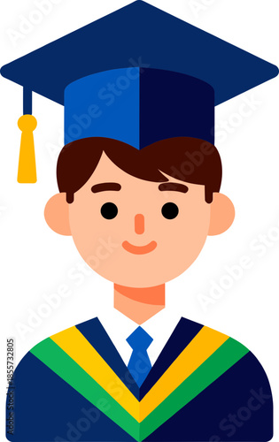 졸업 축하 벡터 아이콘 세트