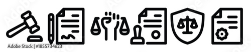 Simple Set of Justice And Law Related Vector Line Icons