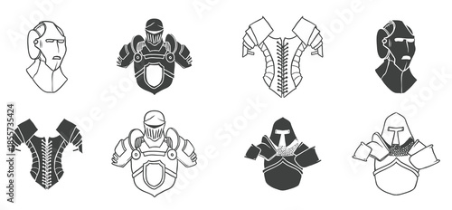 Spartan Combat Vector Set  Legendary Warriors Edition.