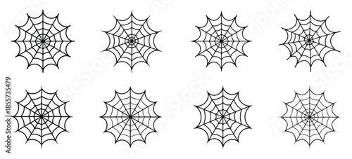 Spider web silhouette vector illustration