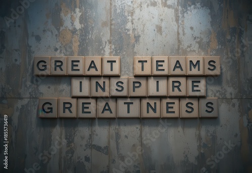 Motivational Quote About Teamwork and Inspiration on Textured Background