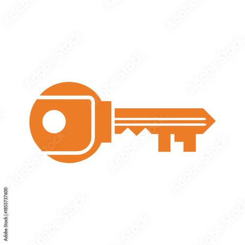Orange Key Vector Icon