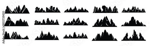  silhouette mountain and hill illustration 