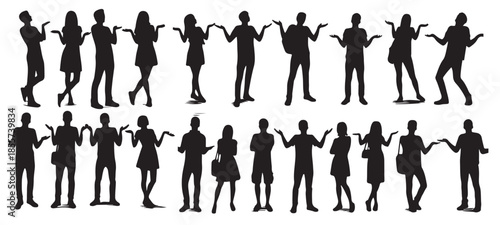 silhouettes of wondering person illustration