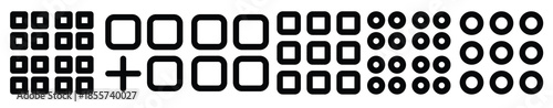  simple set of grid menu related vector line icons contains