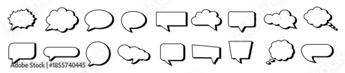  speech bubbles set of speech bubbles