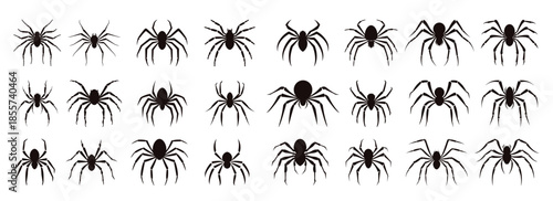 spider silhouette clipart bundle