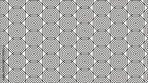 Monochrome Seamless Octagon Grid Design
