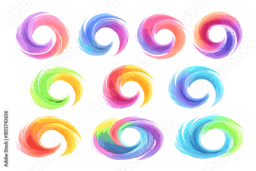 Vibrant Swirling Orbs of Light