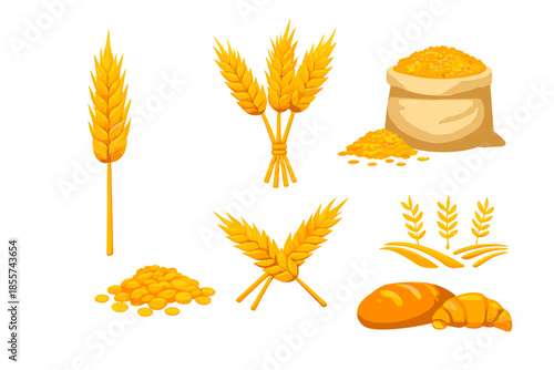 Golden Wheat and Baked Goods Display