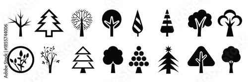 set of ecology glyph icons
