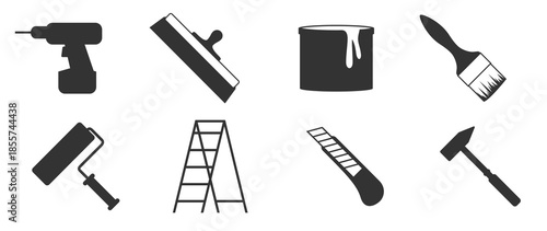 set of isolated icons on a theme home repair