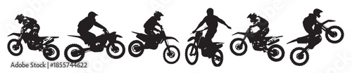 silhouette motocross racing motocross racer jumping