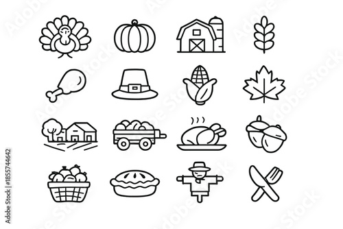Thanksgiving Icons Collection