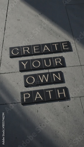 Inspirational Message to Create Your Own Path in Life and Success