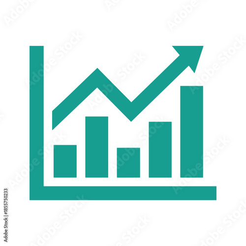 Free Download Rising Bar Graph Icon - GFXLoad