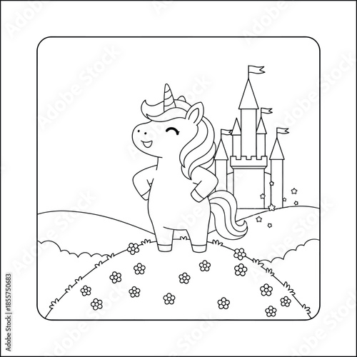 mermaid coloring page line art vector	