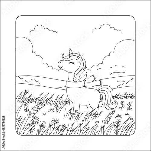 mermaid coloring page line art vector	