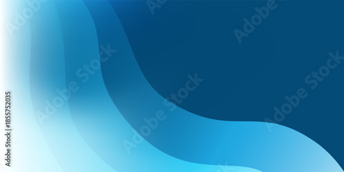 Abstract bright wavy background with translucent wavy, curvy shapes, soft gradient colors in blue and white. Modern flowing design, perfect for digital art, presentations, or contemporary decoration.