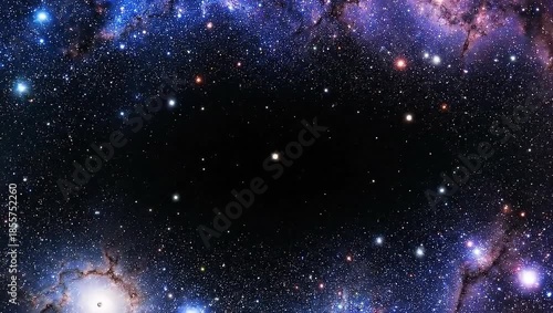 A mesmerizing journey through the vastness of space, showcasing a vibrant nebula and countless stars.