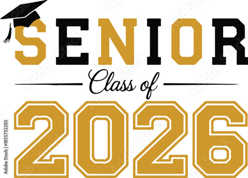 senior class of 2026 varsity cap and year graduation design