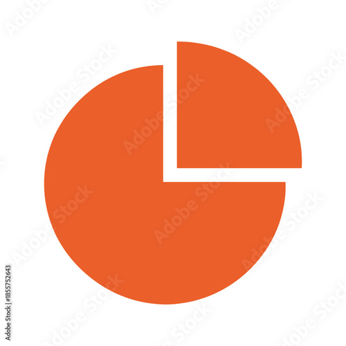 Orange Pie Chart Vector