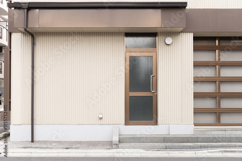 street wall background ,Industrial background, empty grunge urban street with warehouse brick wall