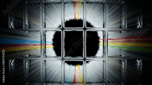 Abstract Colorful Glass Block Design Glass Blocks Modern Texture. Concept featuring abstract, colorful, glass blocks, modern, texture.