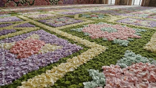Floral Carpet Decoration for a Festival.
