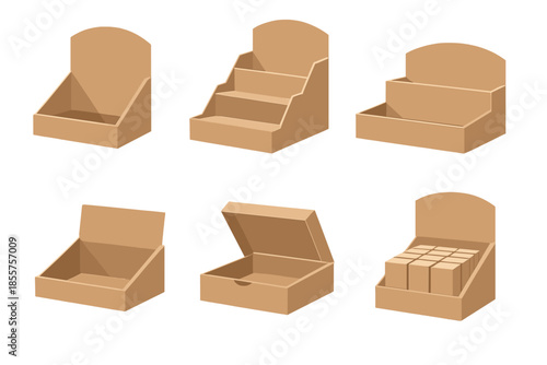 Collection of cardboard display stands