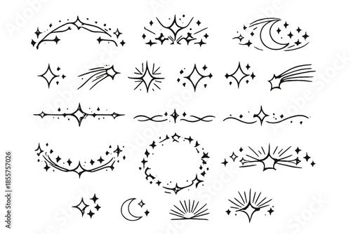 Cosmic and Celestial Hand-Drawn Elements Collection