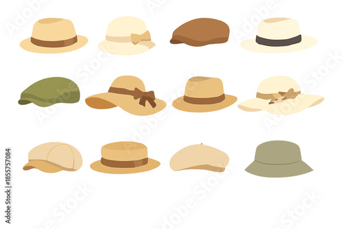 Collection of Vintage Hats Illustrated