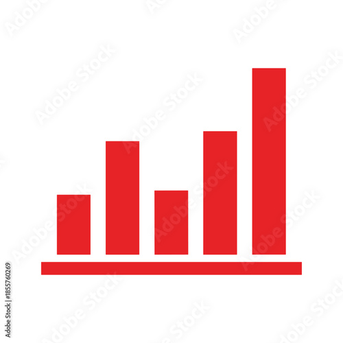 Red Bar Graph Icon Vector Illustration Free Download Red Bar Graph Icon Vector Illustration - GFXLoad
