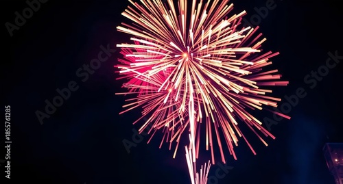 Spectacular Fireworks Display at Night Colorful Explosions, Festive, Light Show, Pyrotechnics, Celebration