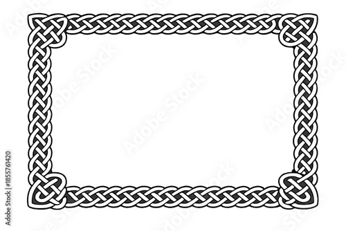 Celtic knot border with gradient background