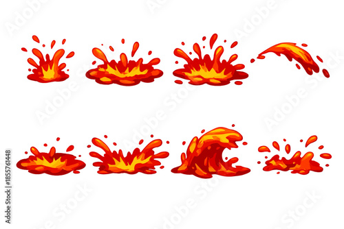 Animated Lava Splashes Sequence