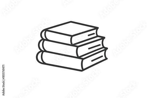 Stack of three books icon